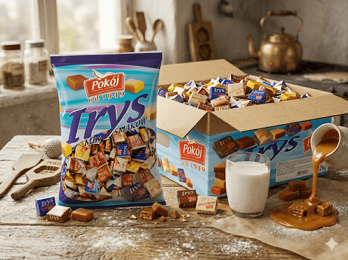 Cukierki Irys o różnych smakach Spółdzielnia POKÓJ