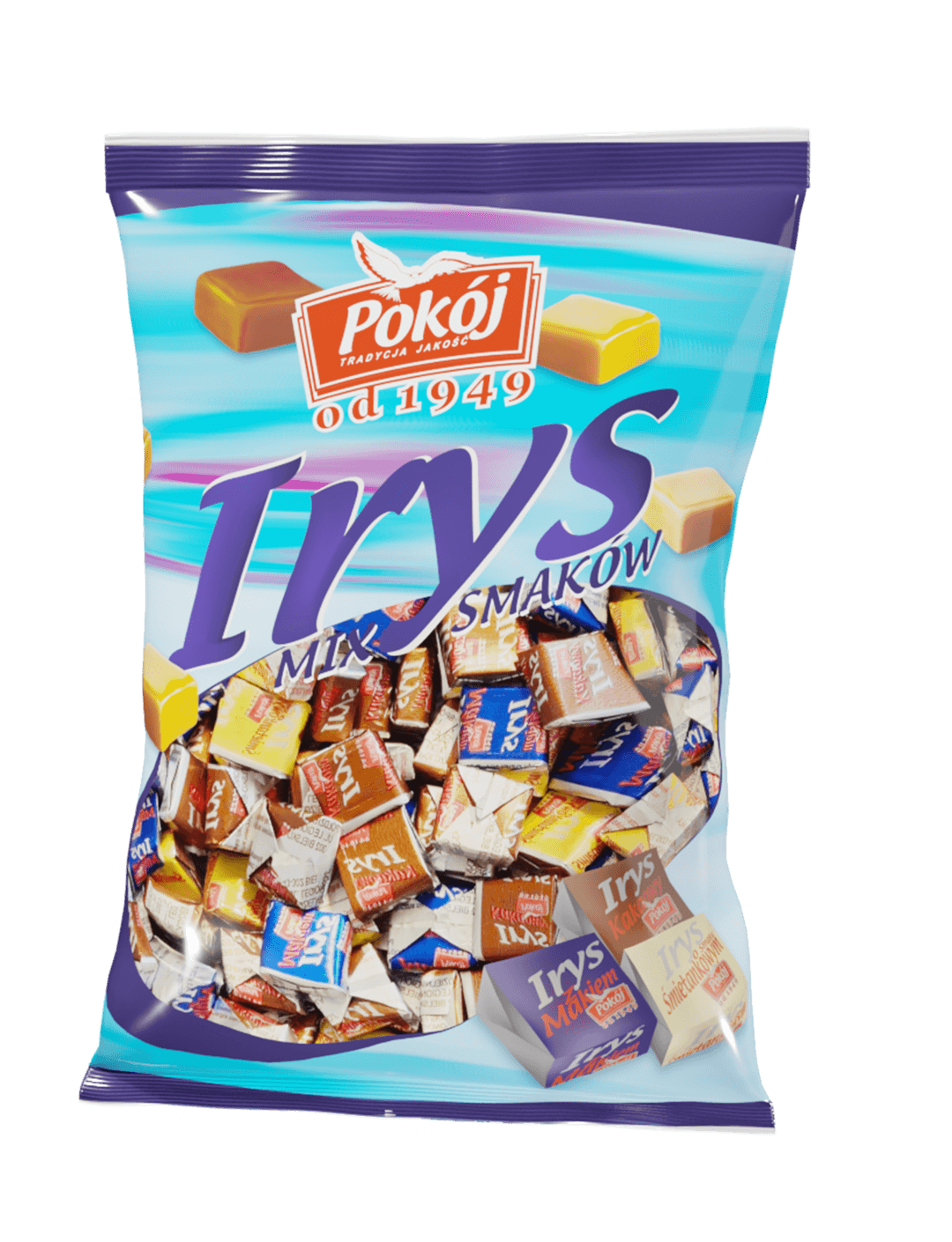 Cukierki Irys mix smaków w opakowaniu worek Spółdzielnia POKÓJ