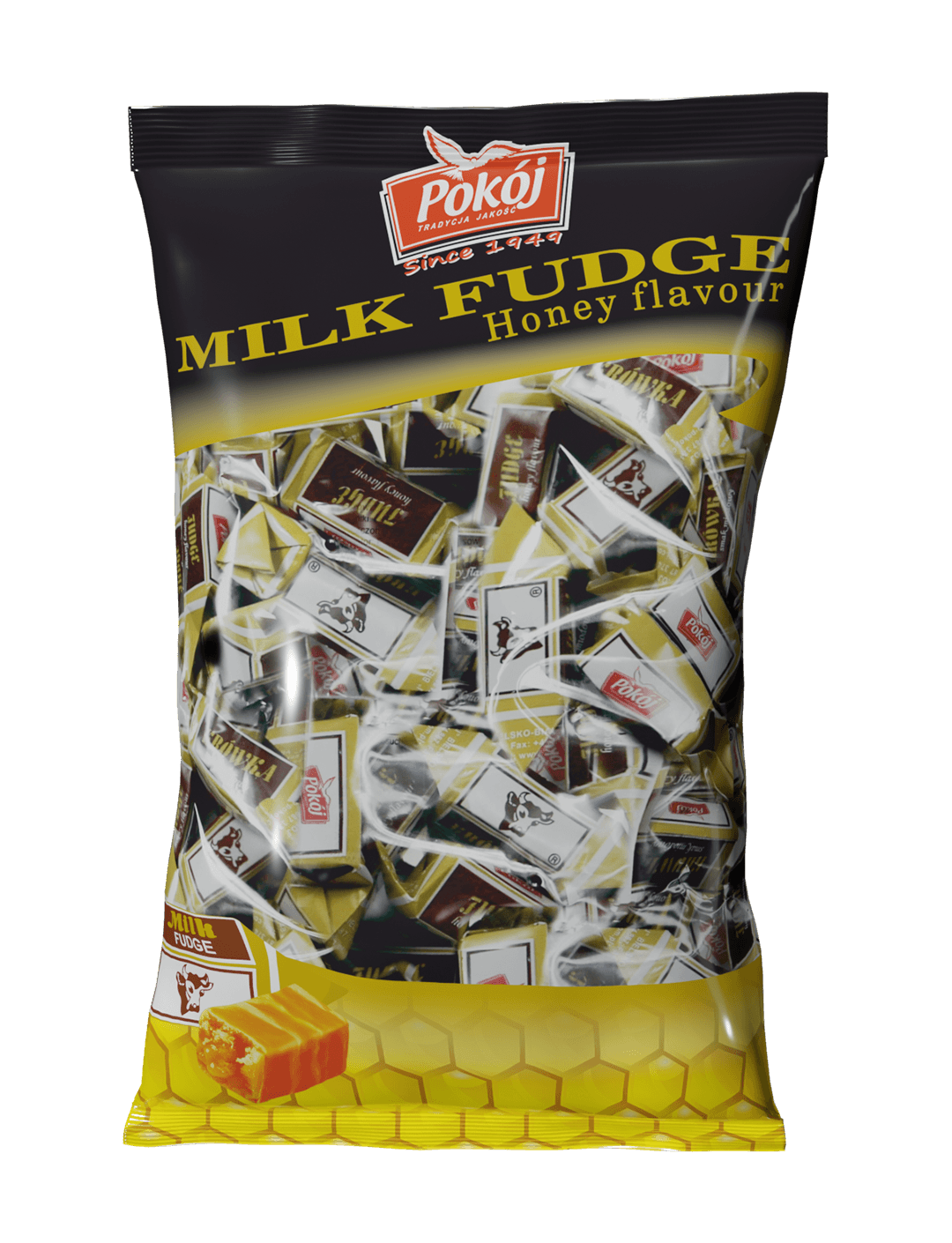 Krówka Bielska smakowa miodowa – krówki mleczne o smaku miodu Spółdzielni POKÓJ