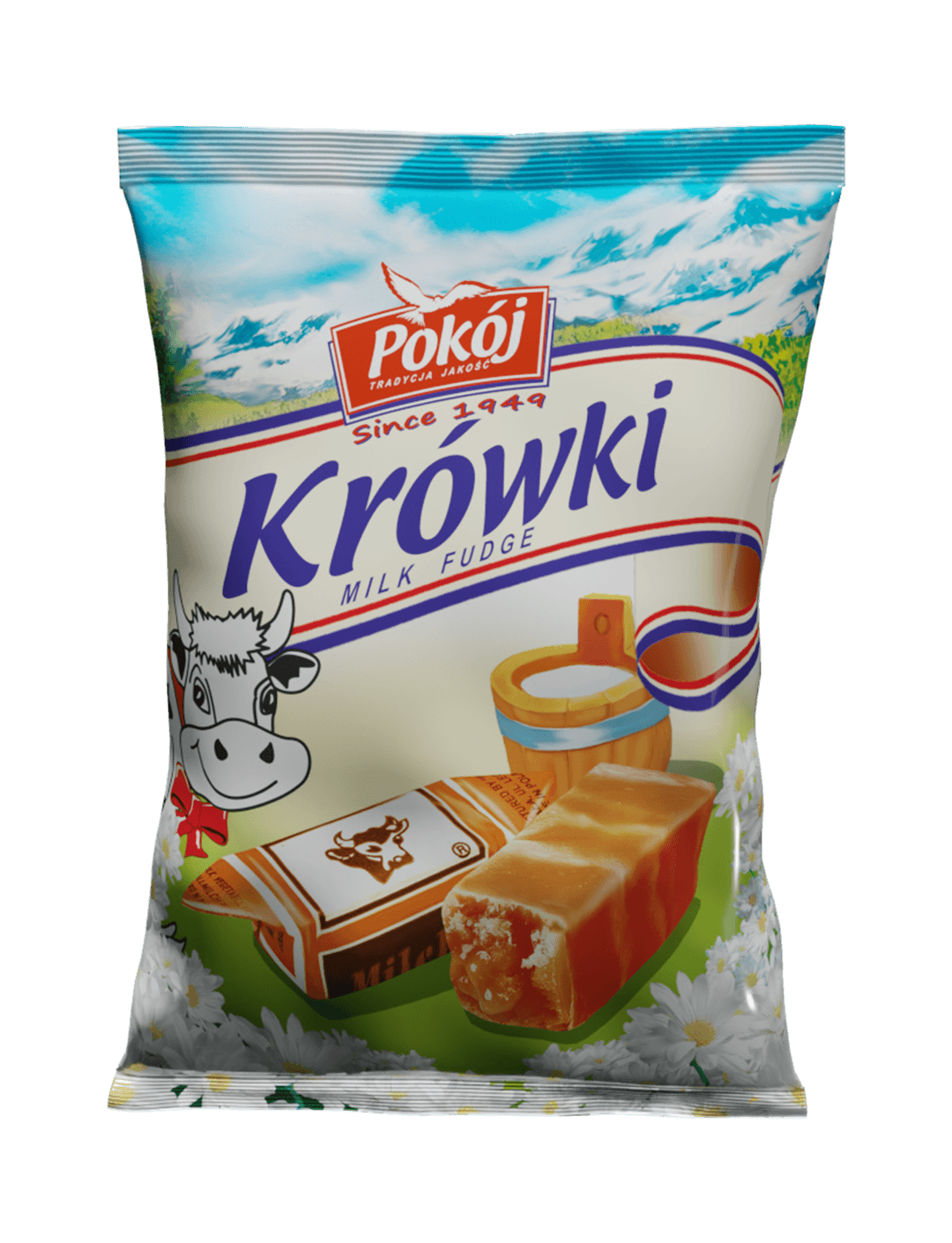 Krówka Bielska Standard Niebieska – tradycyjne krówki mleczne w opakowaniu, Spółdzielnia POKÓJ