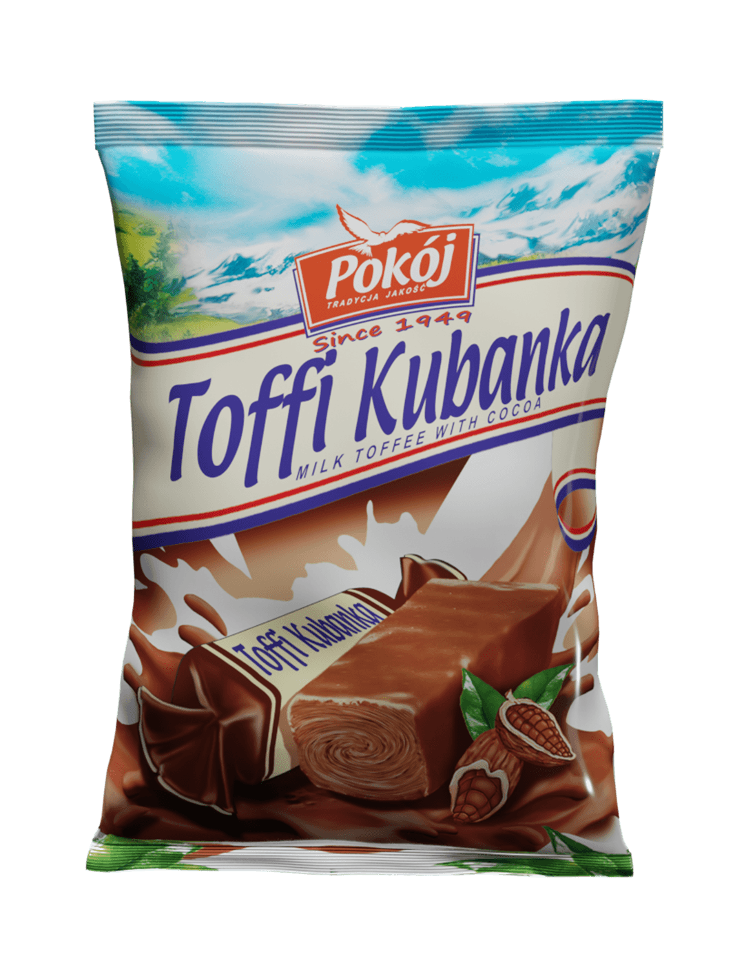 Cukierki toffi Kubanka w opakowaniu worek Spółdzielnia POKÓJ