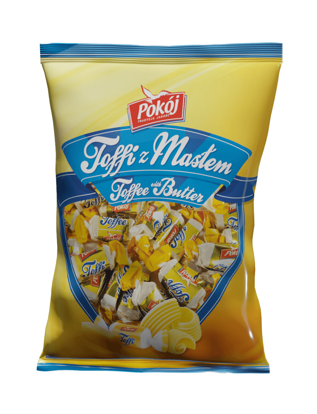 Cukierki toffi z masłem w opakowaniu worek Spółdzielnia POKÓJ
